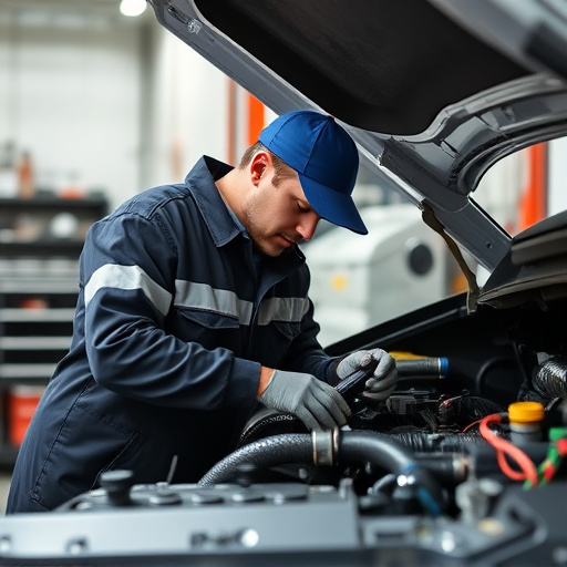 auto technician working