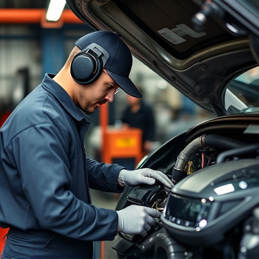 auto technician working