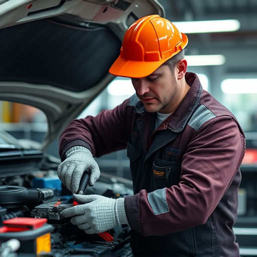 auto technician working