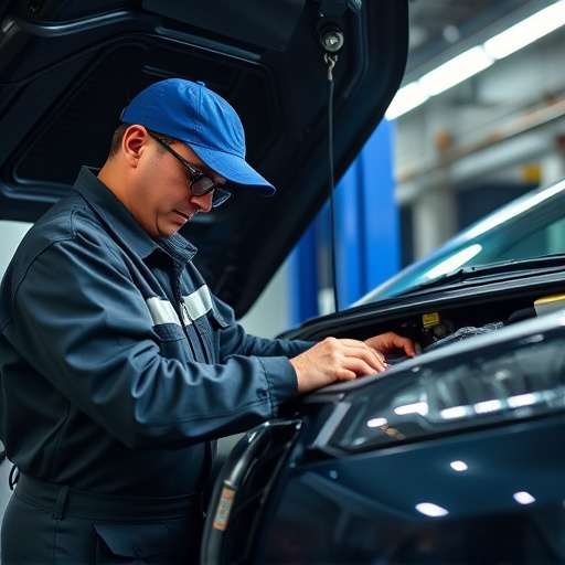 auto technician working