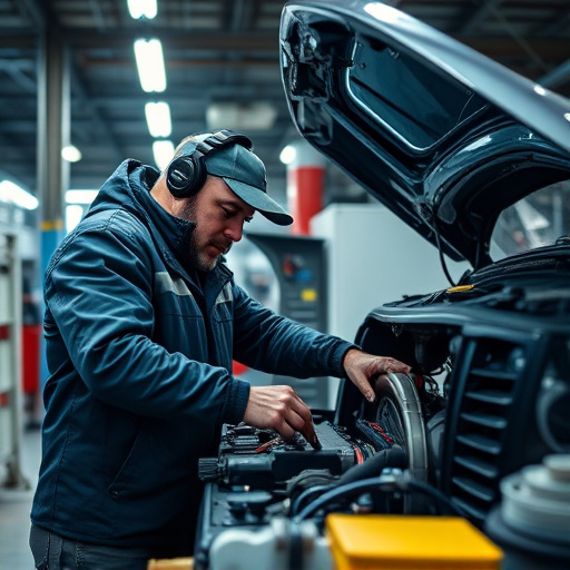 auto technician working