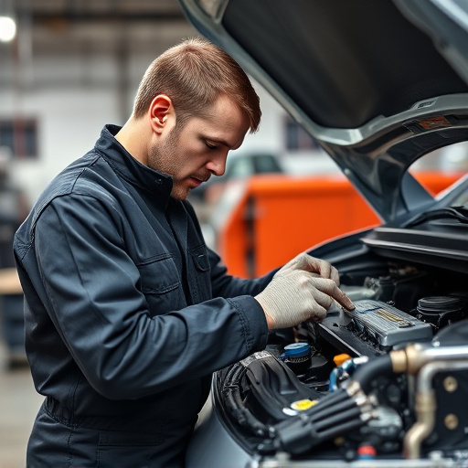 auto technician working