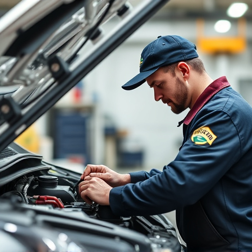 auto technician working