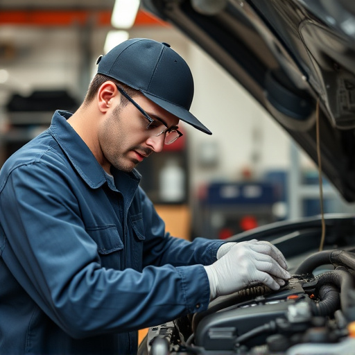 auto technician working