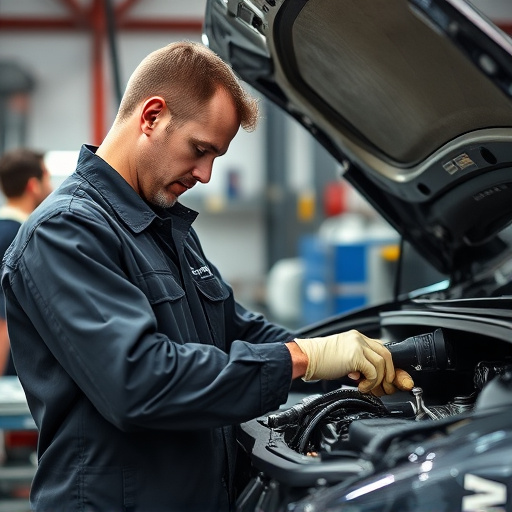 auto technician working