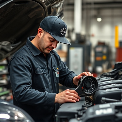 auto technician working