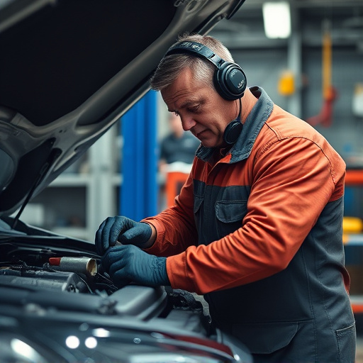 auto technician working