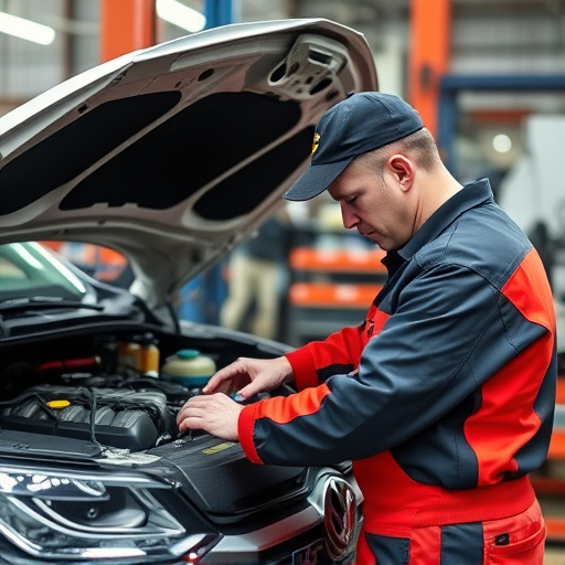 auto technician working