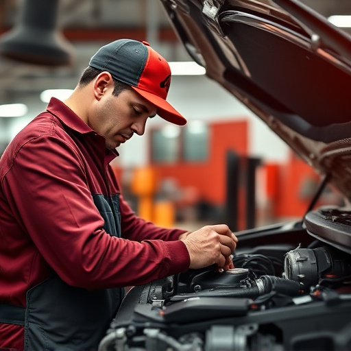auto technician working