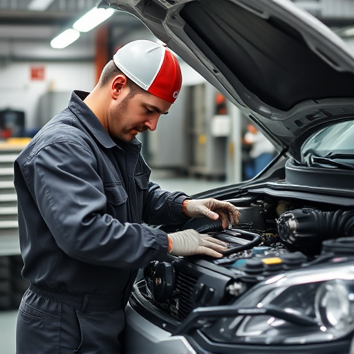 auto technician working