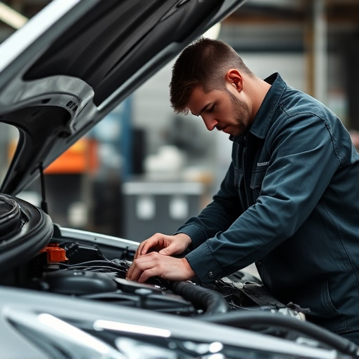 auto technician working