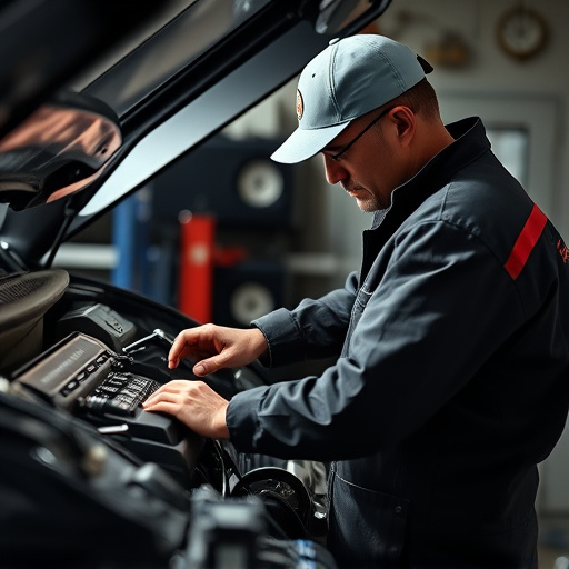 auto technician working