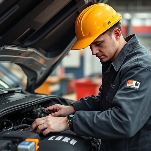 auto technician working