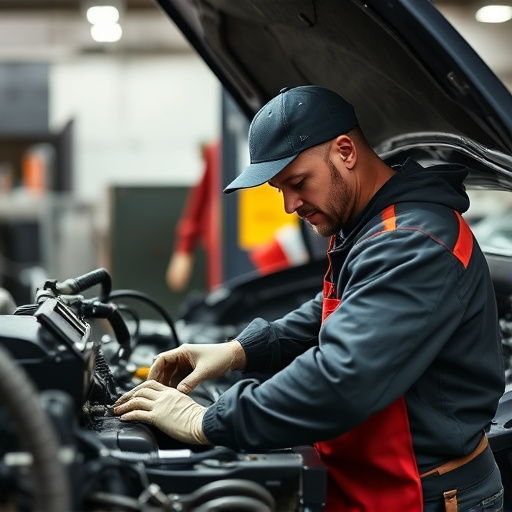 auto technician working