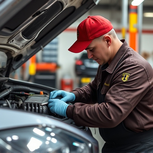 auto technician working
