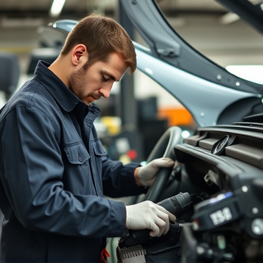 auto technician working