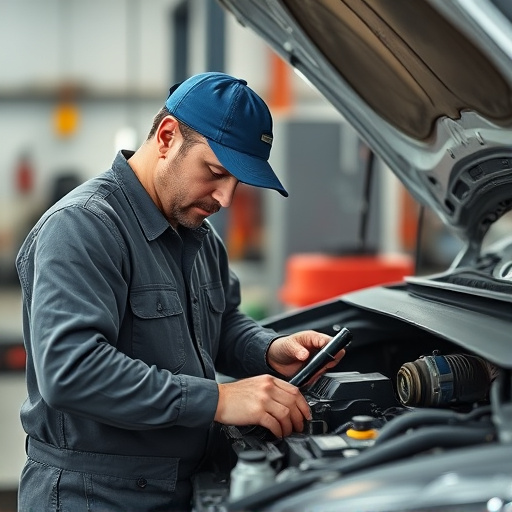 auto technician working