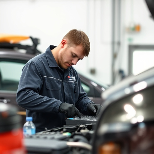 auto technician working