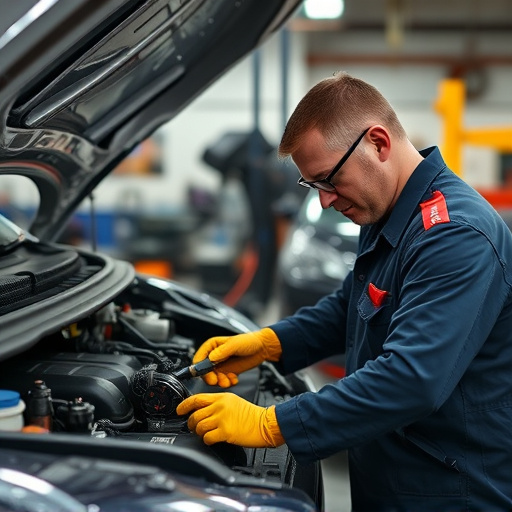 auto technician working