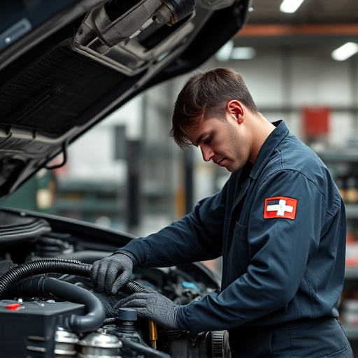 auto technician working