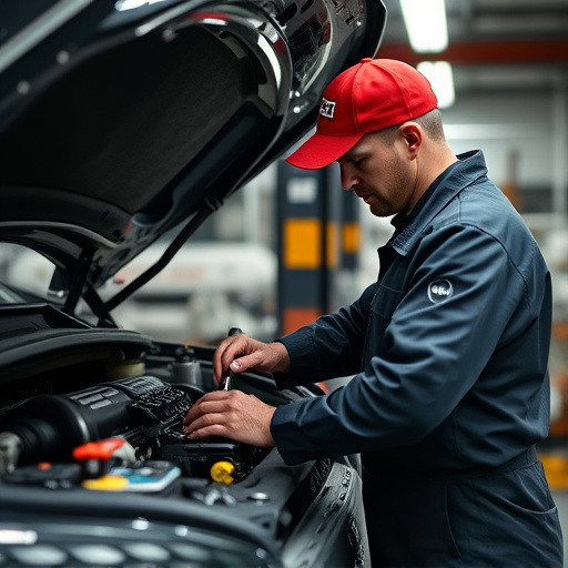 auto technician working