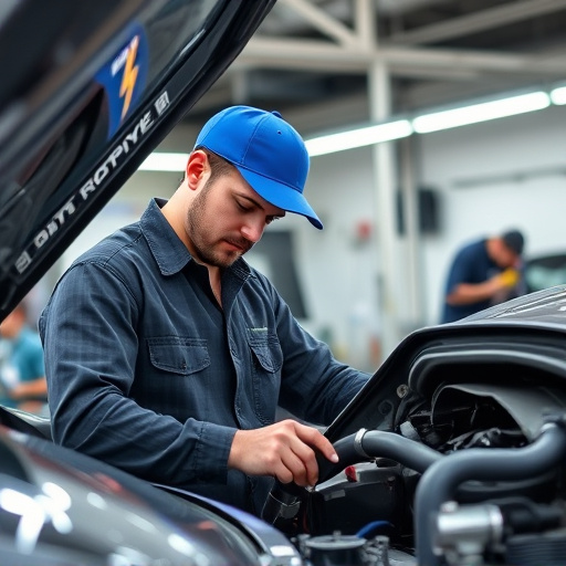 auto technician working