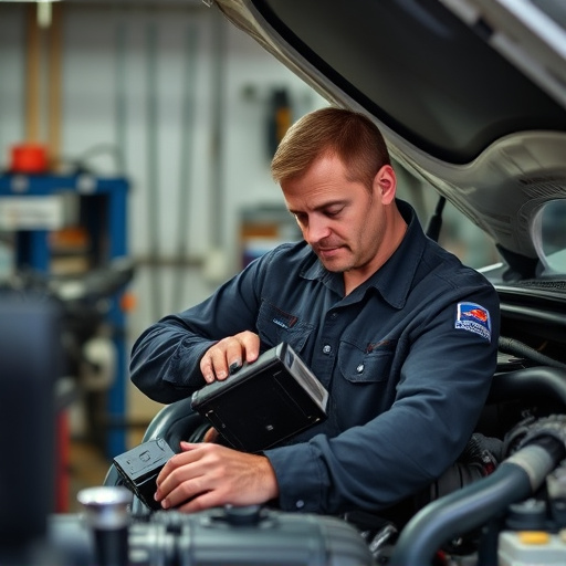 auto technician working