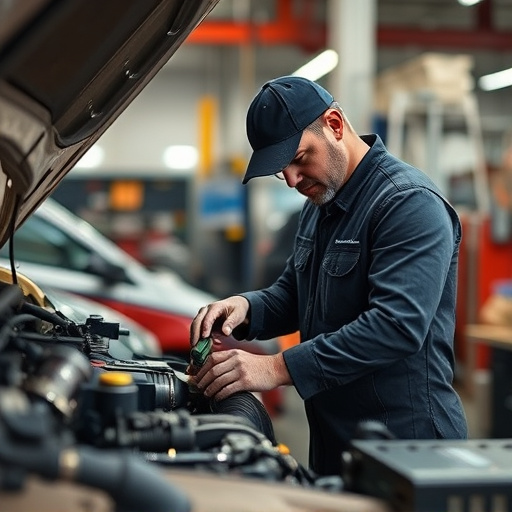 auto technician working