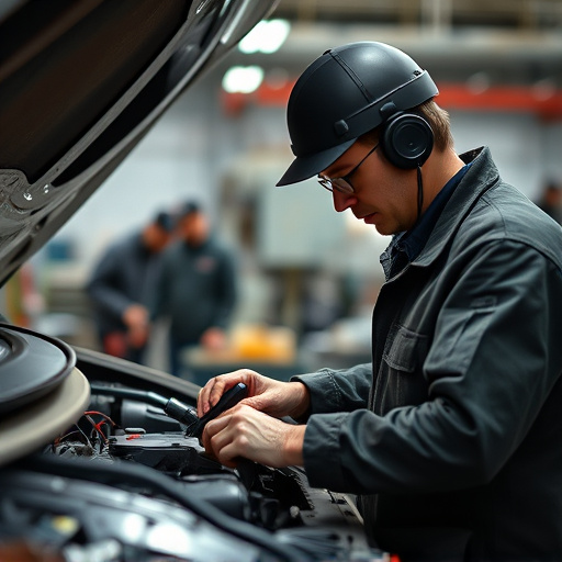 auto technician working