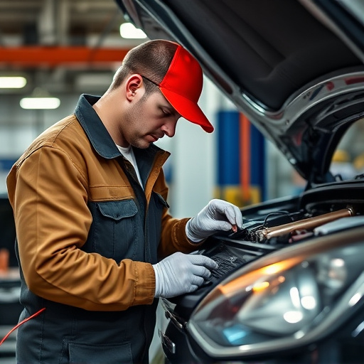 auto technician working