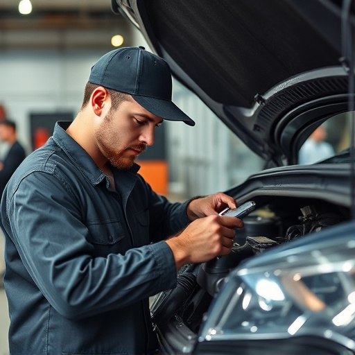 auto technician working