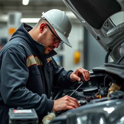 auto technician working
