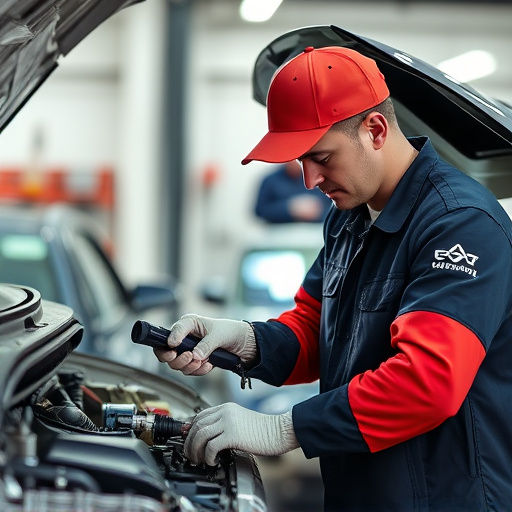 auto technician working