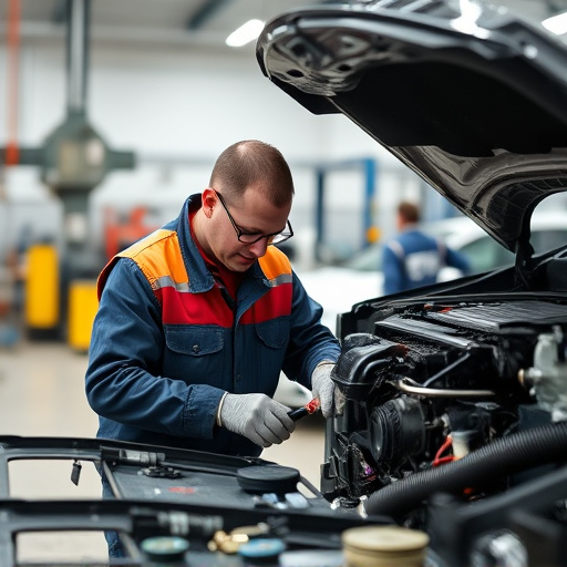auto technician working