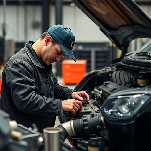 auto technician working