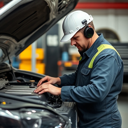 auto technician working