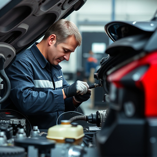 auto technician working