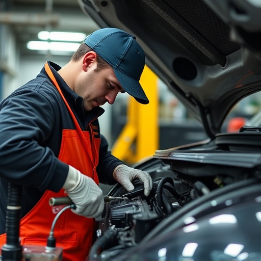auto technician working