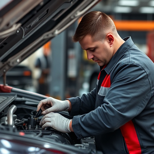 auto technician working
