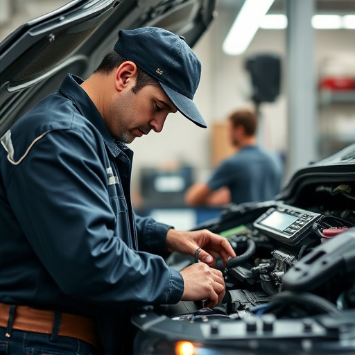 auto technician working