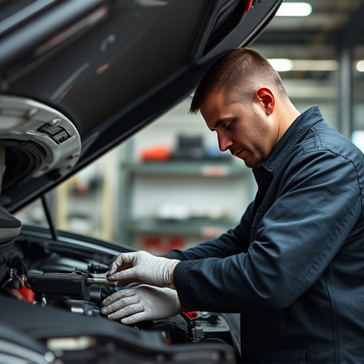 auto technician working