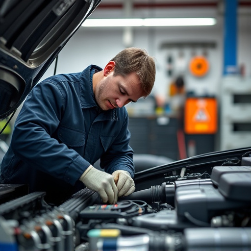 auto technician working