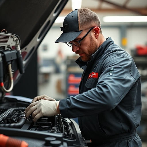 auto technician working