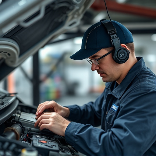 auto technician working