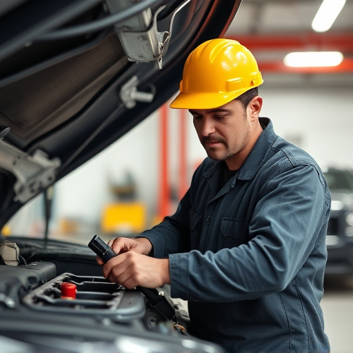 auto technician working