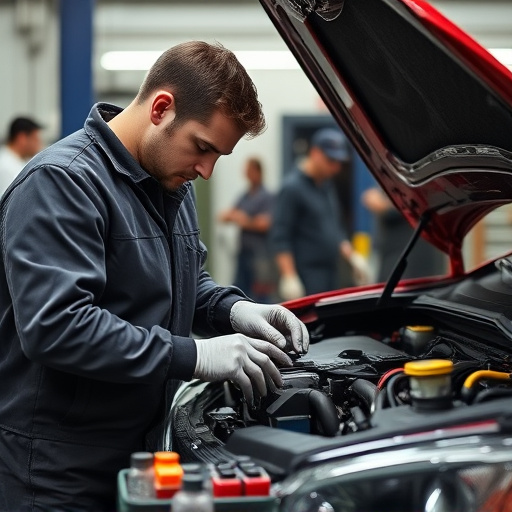 auto technician working