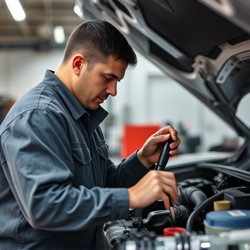 auto technician working