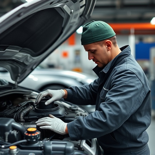 auto technician working