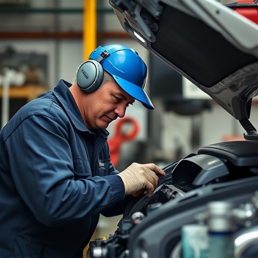 auto technician working