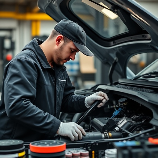 auto technician working